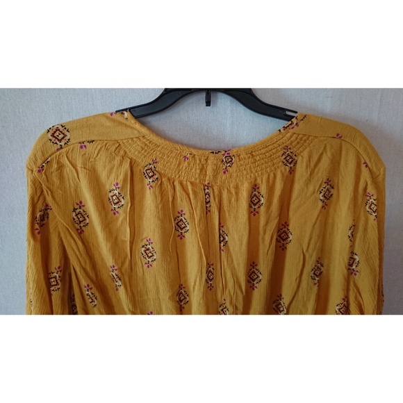 Women's Mustard/Gold Old Navy Flowing Dress - Picture 7 of 8
